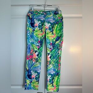 Lilly Pulitzer Kelly Pants Colorful Tropical Print Pants Size 6
